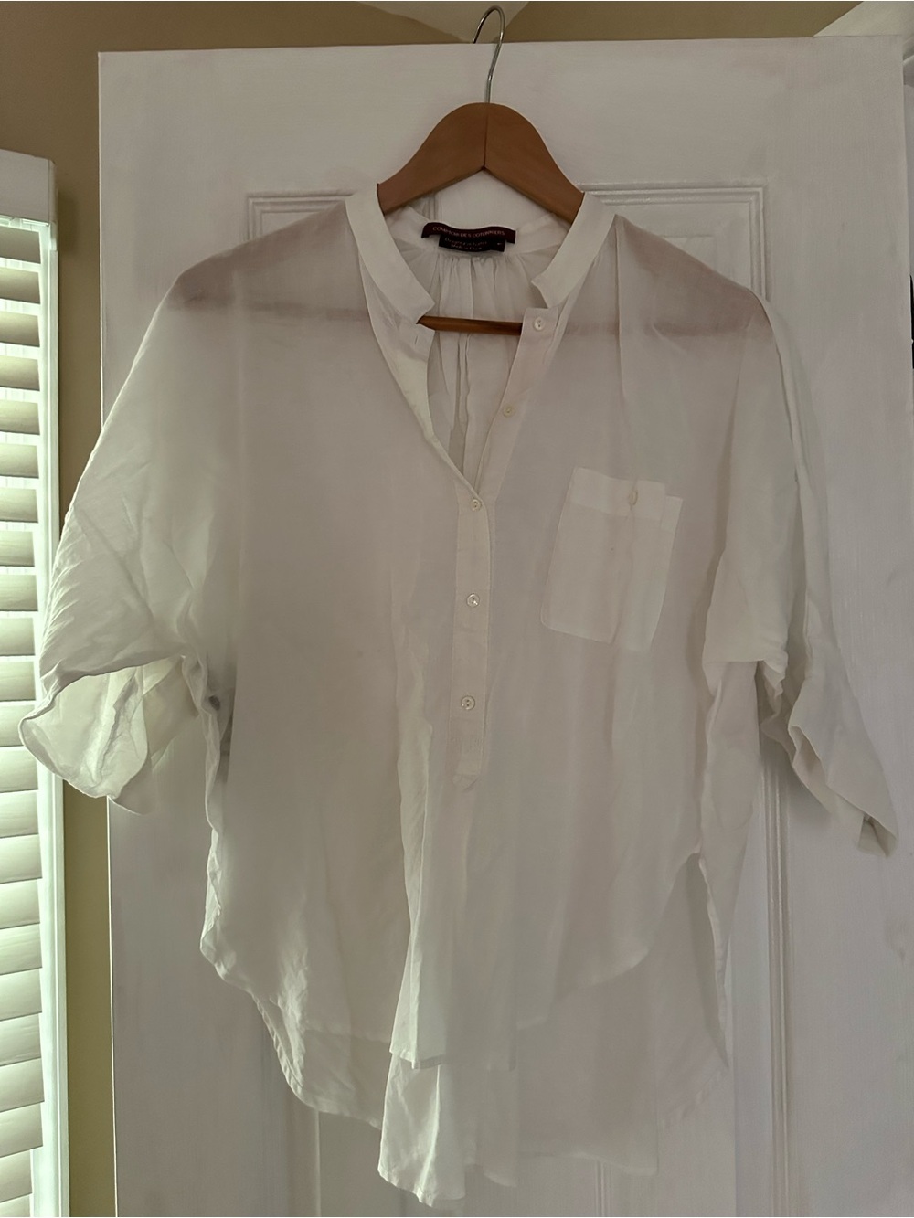 Comptoir Des Cotonniers Lightweight White Women's Button Blouse size 1